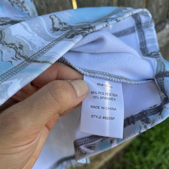 NILS Robin Half Zip Turtleneck Mid-Layer, Ice Blue Marble- XS - Picture 4 of 9